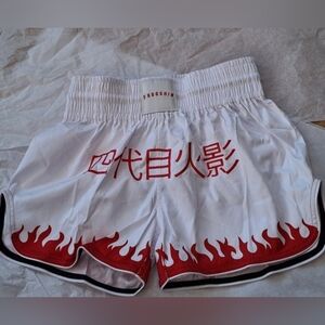 Fudoshin brand men's red & white boxing shorts size Large